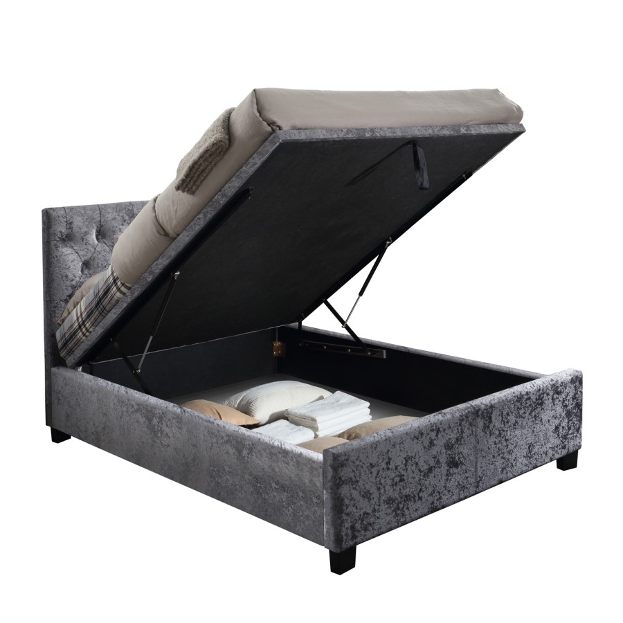 Birlea Cologne Upholstered Steel King Size Ottoman Bed