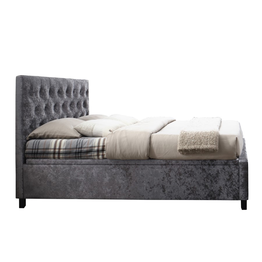 Birlea Cologne Upholstered Steel King Size Ottoman Bed