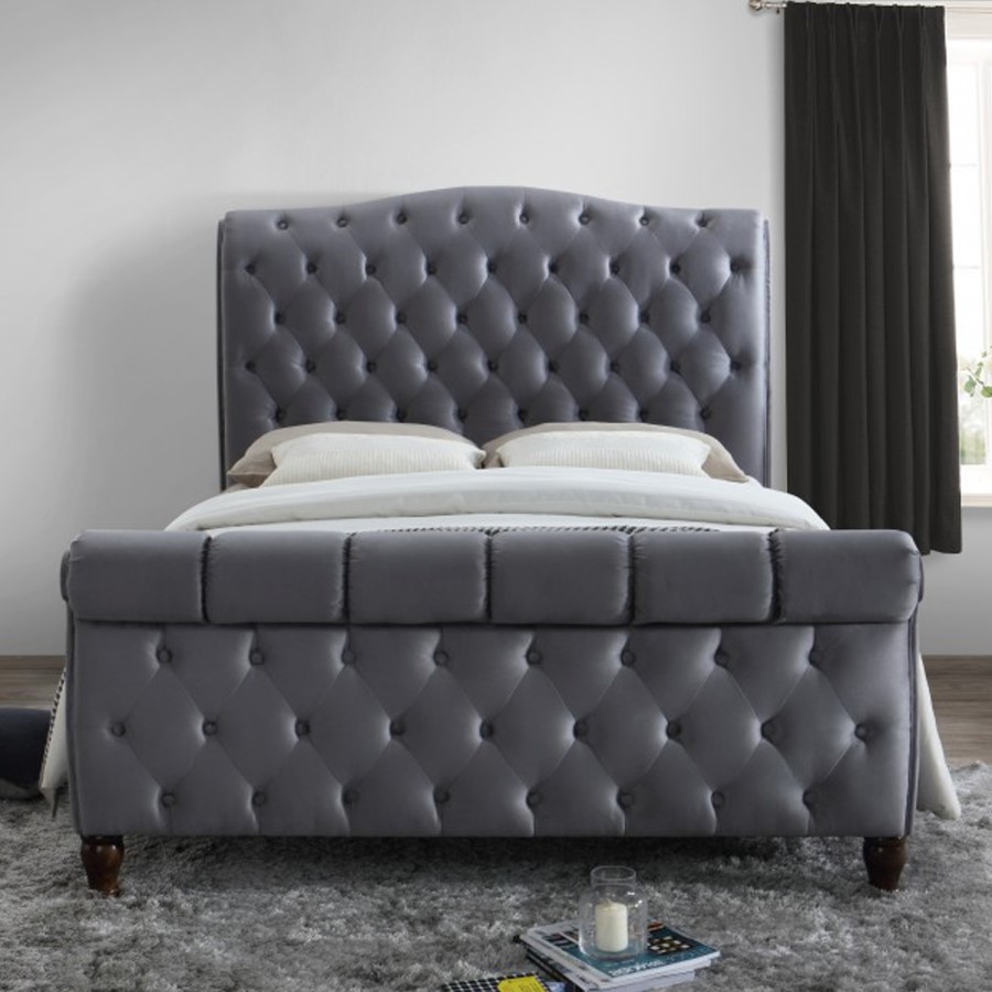 Birlea Colorado Upholstered Grey Kingsize Bed