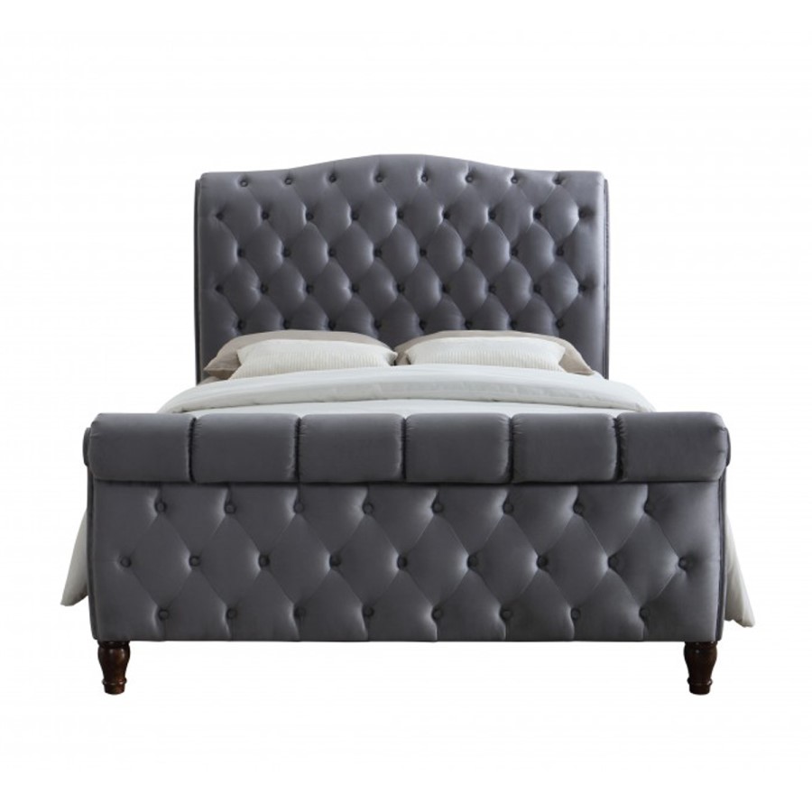 Birlea Colorado Upholstered Grey Kingsize Bed