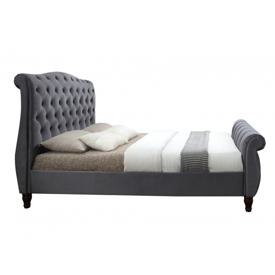 Birlea Colorado Upholstered Grey Kingsize Bed