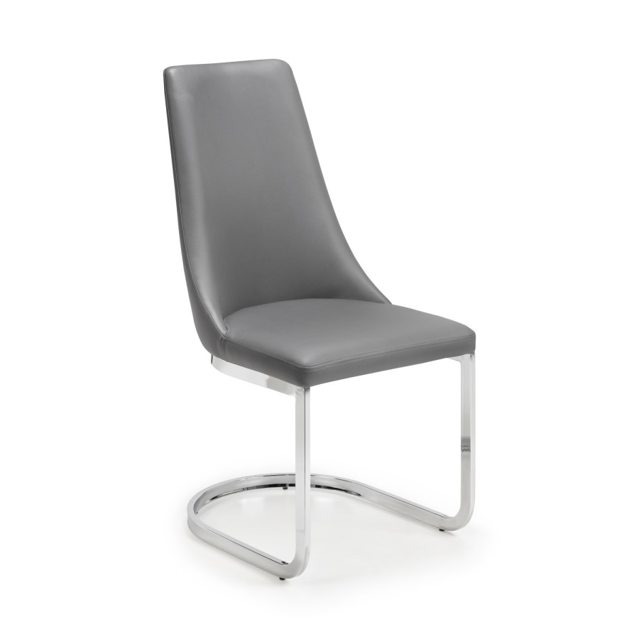 Julian Bowen Como White and Grey 4 Seater Dining Set
