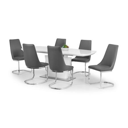 Julian Bowen Lugano Dining Set with 6 Grey Cantilever julian bo