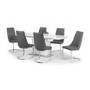 Julian Bowen Lugano Dining Set with 6 Grey Cantilever julian bo