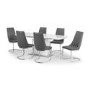 Julian Bowen Lugano Dining Set with 6 Grey Cantilever julian bo