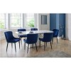 Julian Bowen Como Dining Set with 6 Blue Chairs