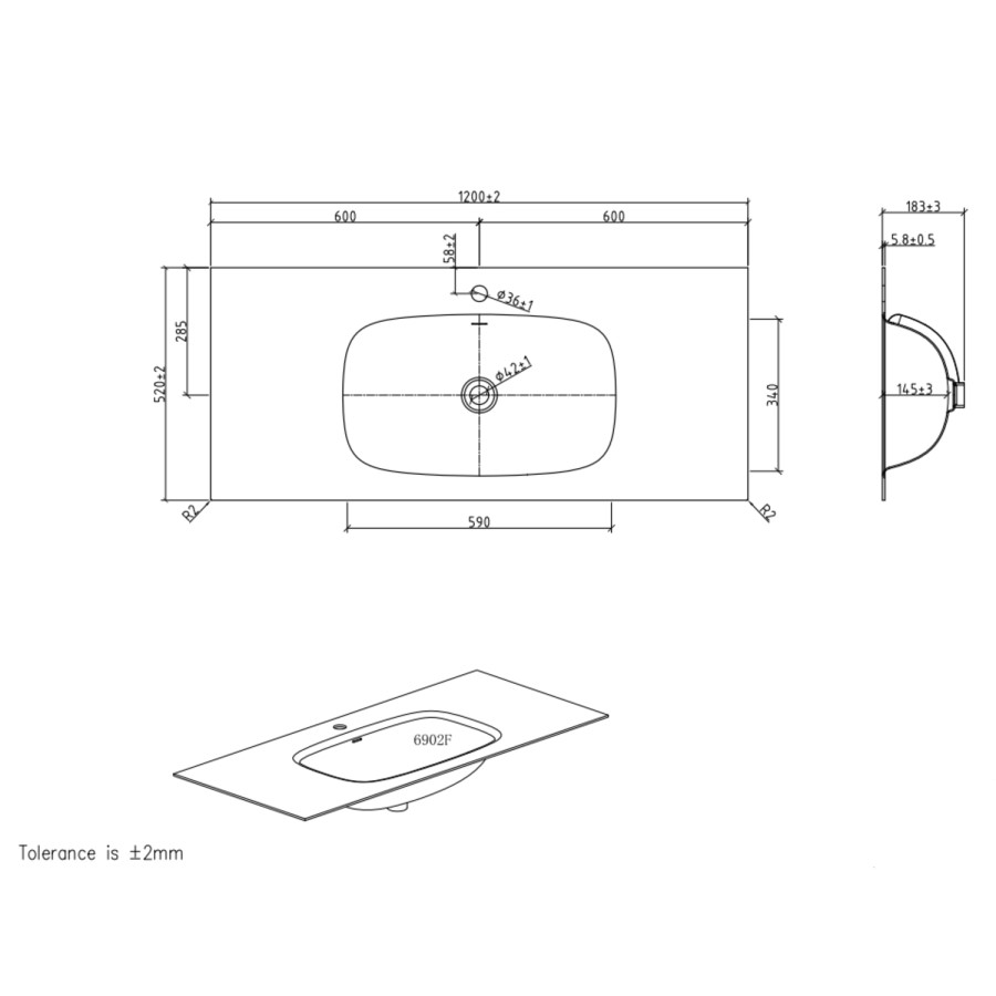 1200mm Beige Wall Hung Double Vanity Unit with Basin - Como