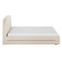Cream Upholstered Double Bed Frame with Storage Drawer – Connie