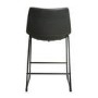 Set of 2 Storey Grey Faux Leather Bar Stools