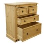 GRADE A1 - Corona Mexican 2+2 Chest of Drawers In Solid Pine 