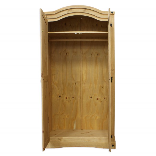 Corona Mexican 2 Door Wardrobe in Solid Pine