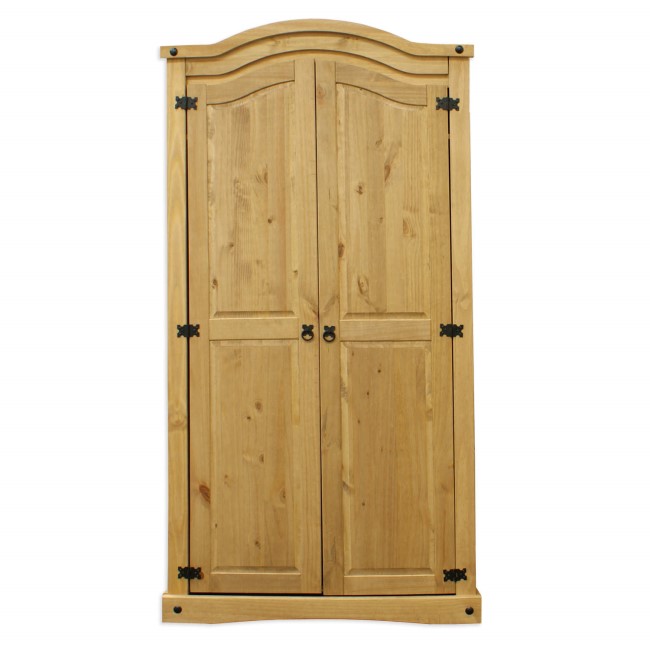 Corona Mexican 2 Door Wardrobe in Solid Pine