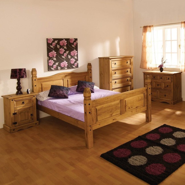 Corona Mexican 4ft6in Double Bed in Solid Pine