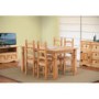 Corona Pine Solid Wood Dining Set with 1 Table & 4 Chairs