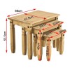 Corona Solid Pine Nest of 3 Tables