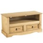 Corona Solid Pine 2 Drawer Flat Screen TV Unit