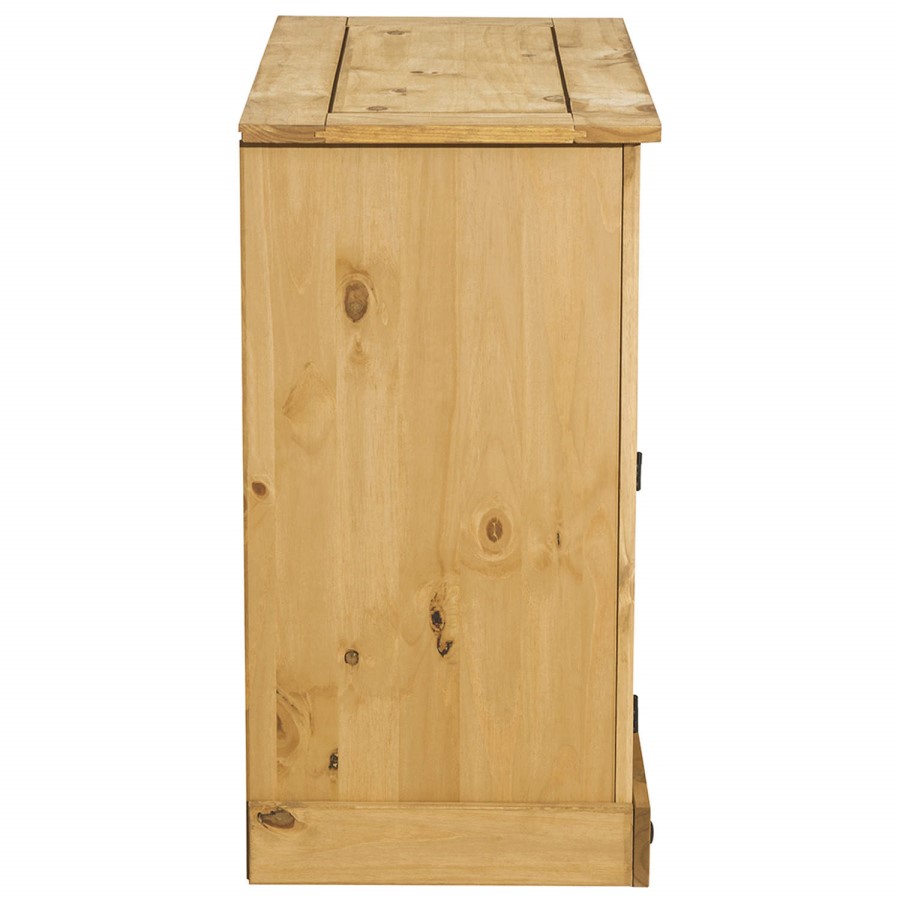 GRADE A1 - Corona Solid Pine 1 Door 4 Drawer Sideboard