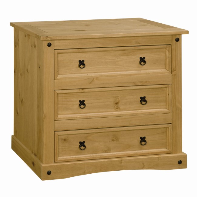 Corona Mexican 3 Chest of Drawers in Solid Pine