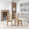 Corona Pair of Dining Chairs in Strong Solid Pine Wood