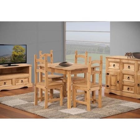 GRADE A1 - Corona Mexican Solid Pine Pair of Low Back Dining Chairs