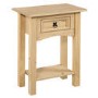 Corona Mexican Solid Pine 1 Drawer Console Table with Shelf