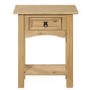 Corona Mexican Solid Pine 1 Drawer Console Table with Shelf