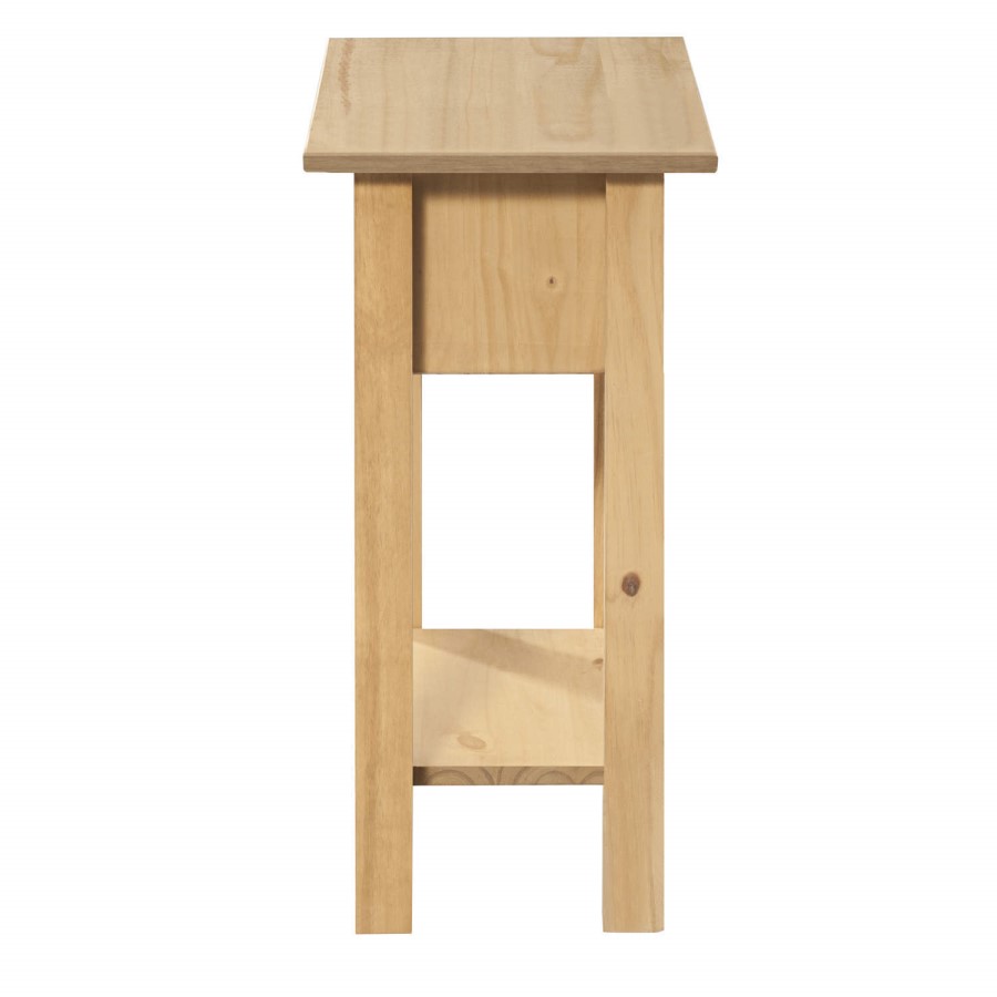 Corona Mexican Solid Pine 1 Drawer Console Table with Shelf