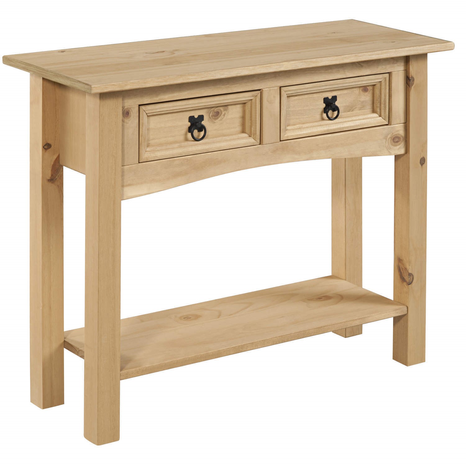 Corona Corona 1 Drawer Or 2 Drawer Pine Console Table With Shelf In Pine Furniture 