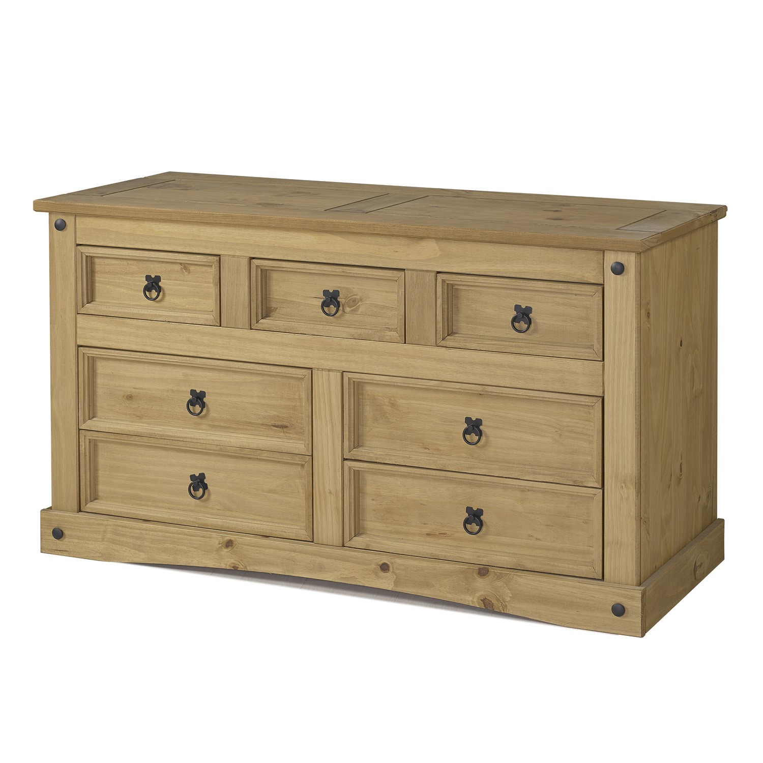 Corona Solid Pine 3 4 Wide Chest Of Drawers Furniture123