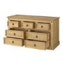 Corona  Solid Pine 3+4 Wide Chest of Drawers