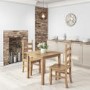 Strong Solid Pine Square Dining Table - Seats 4 - Emerson