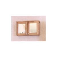 Baumhaus Mobel Wall Mounted Bathroom Cabinet Large in brown