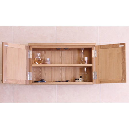 Baumhaus Mobel Wall Mounted Bathroom Cabinet Large in brown
