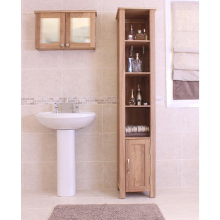 Baumhaus Mobel Wall Mounted Bathroom Cabinet Large in brown