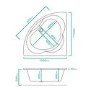 Lostock Corner Bath - 1200 x 1200mm