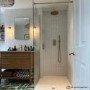900mm Brushed Brass Frameless Wet Room Shower Screen