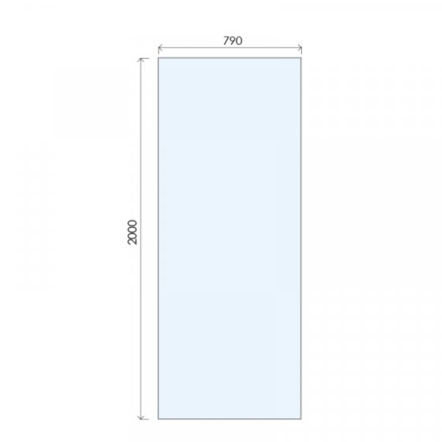 800mm Brushed Bronze Shower Screen for Wet Room & Walk In Shower - Corvus