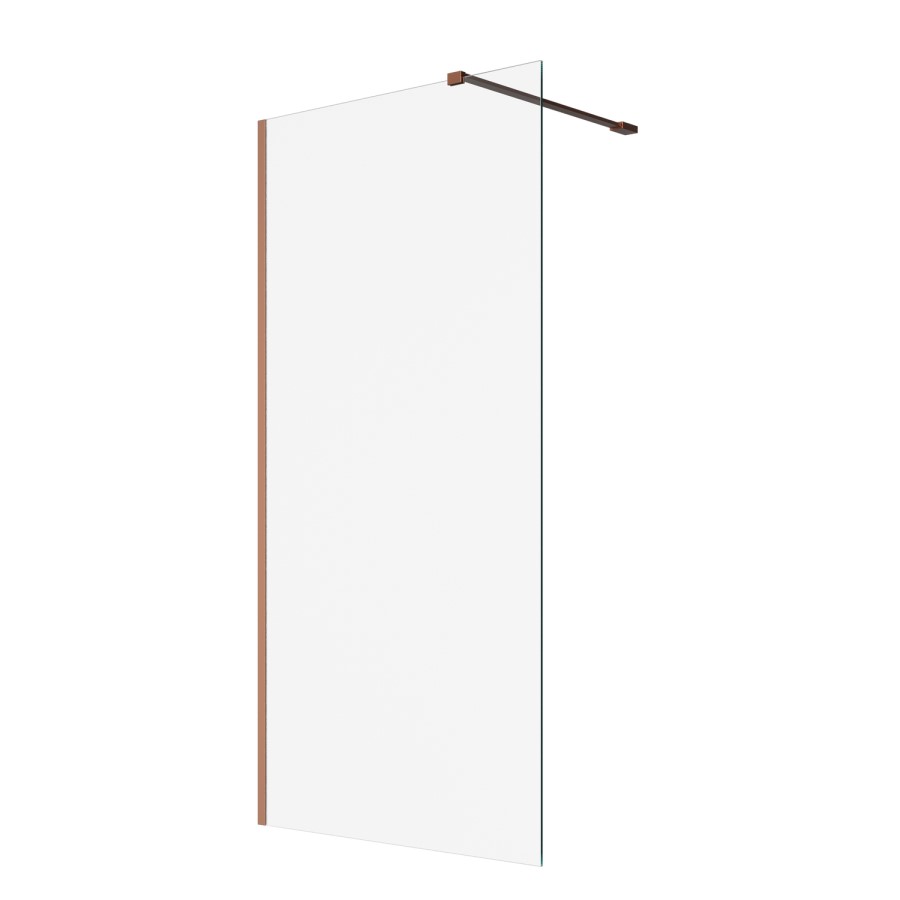 900mm Brushed Bronze Shower Screen for Wet Room & Walk In Shower - Corvus