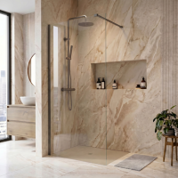 700mm Gunmetal Shower Screen for Wet Room & Walk In Shower – Corvus
