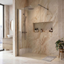900mm Gunmetal Shower Screen for Wet Room & Walk In Shower – Corvus