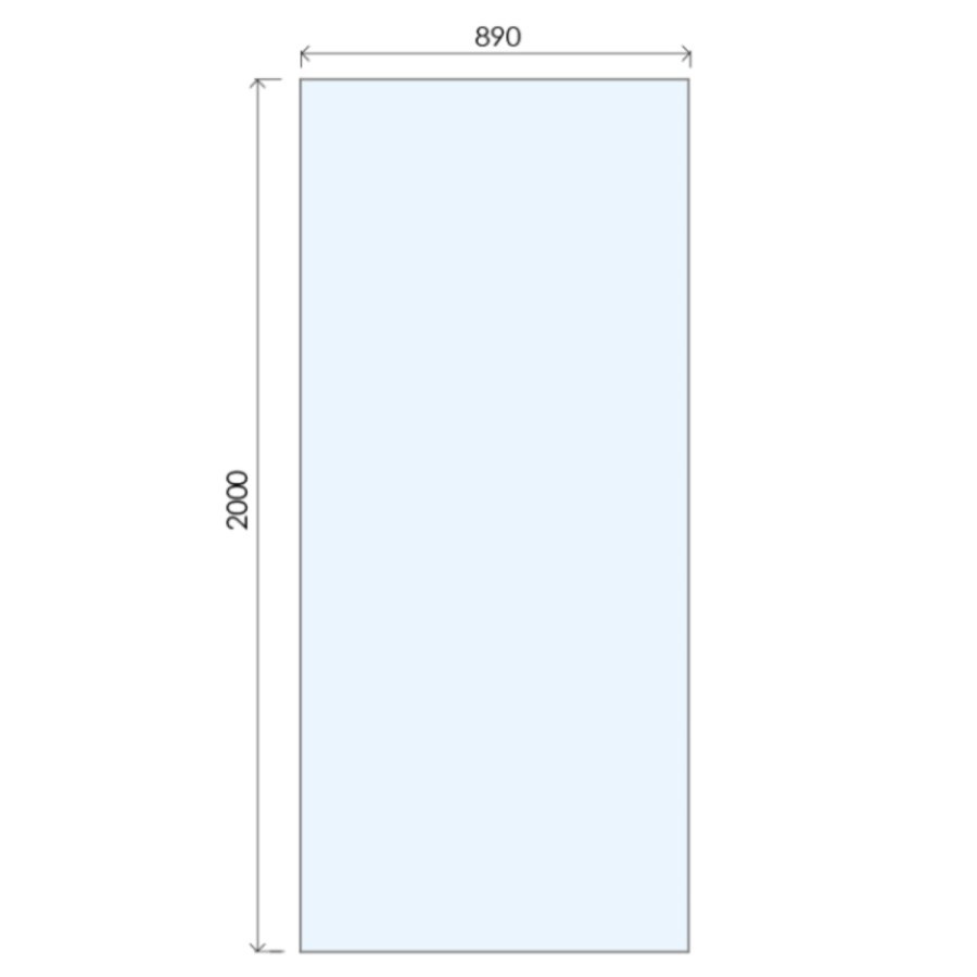 900mm Gunmetal Shower Screen for Wet Room & Walk In Shower – Corvus