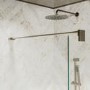 1200mm Brushed Nickel Shower Screen for Wet Room & Walk In Shower - Corvus