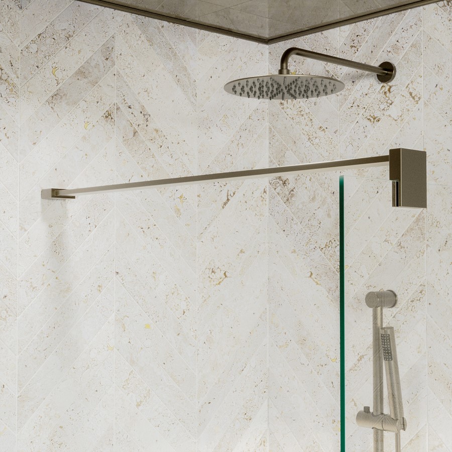 1000mm Nickel Shower Screen for Wet Room & Walk In Shower - Live Your Colour