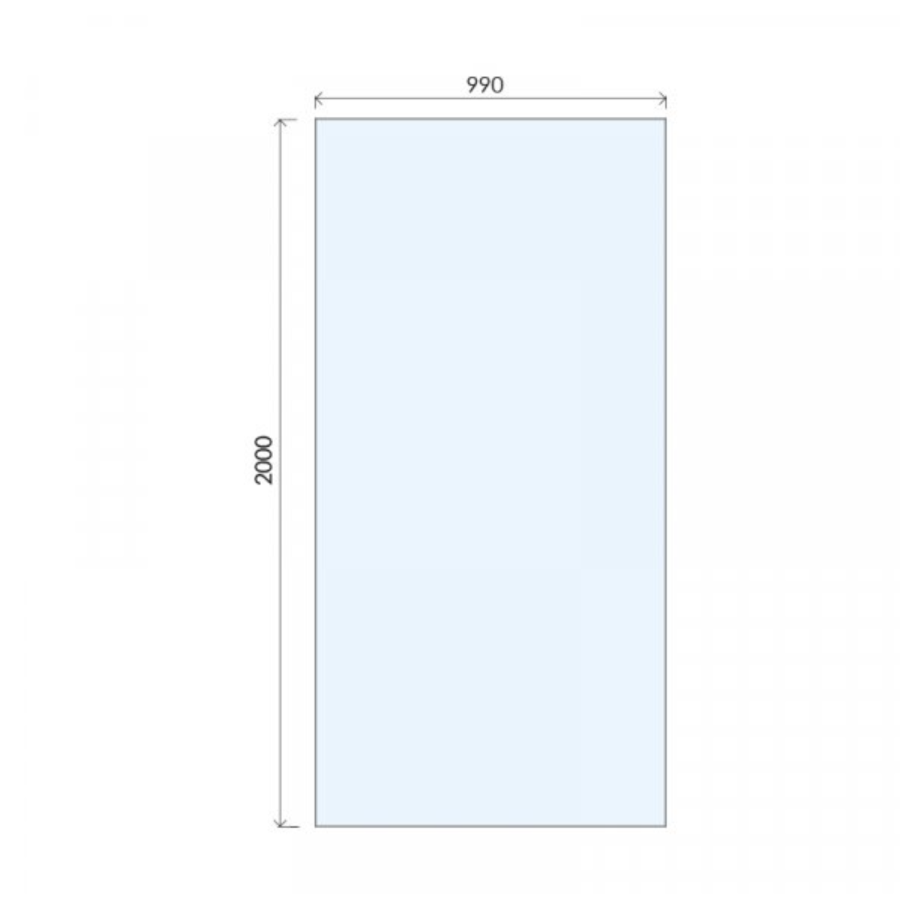 1000mm Nickel Shower Screen for Wet Room & Walk In Shower - Live Your Colour