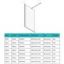 700mm Nickel Shower Screen for Wet Room & Walk In Shower - Corvus