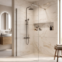 900mm Brushed Nickel Shower Screen for Wet Room & Walk In Shower – Corvus