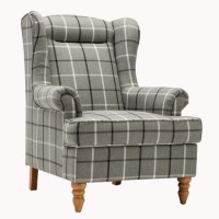 Granite Check Accent Armchair