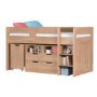 GRADE A1- Cosmo Mid Sleeper Bed in Oak with Pull Out Desk