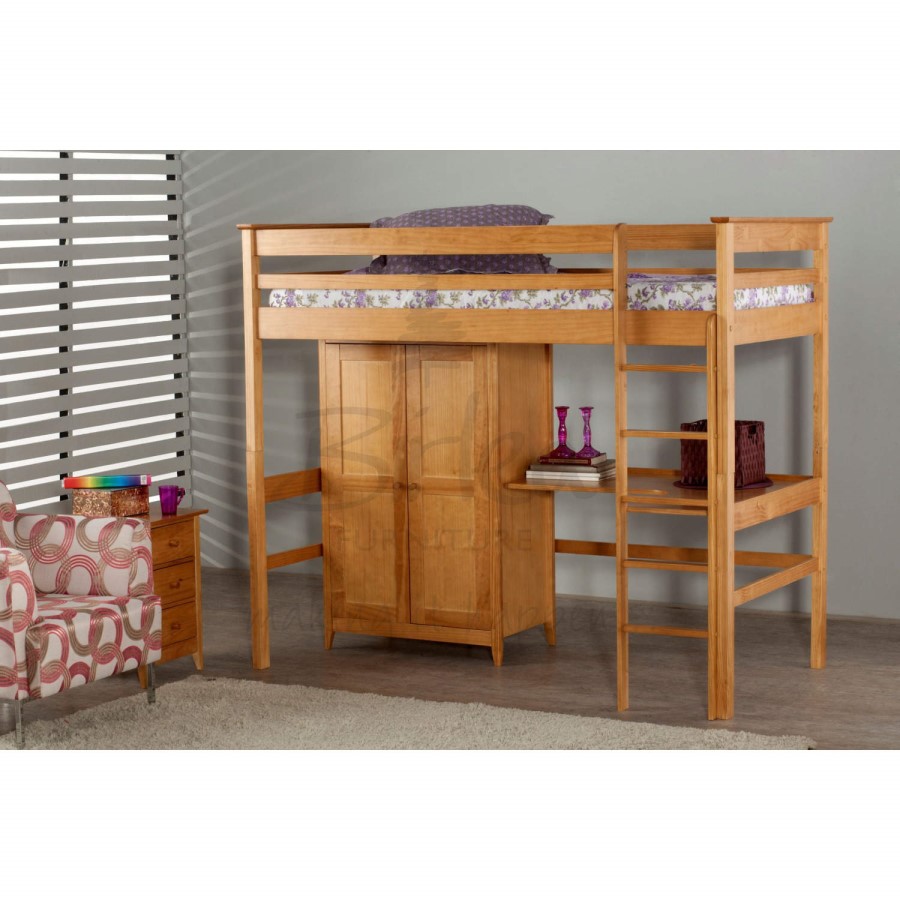 Birlea Furniture Cotswold Antique Pine High Sleeper