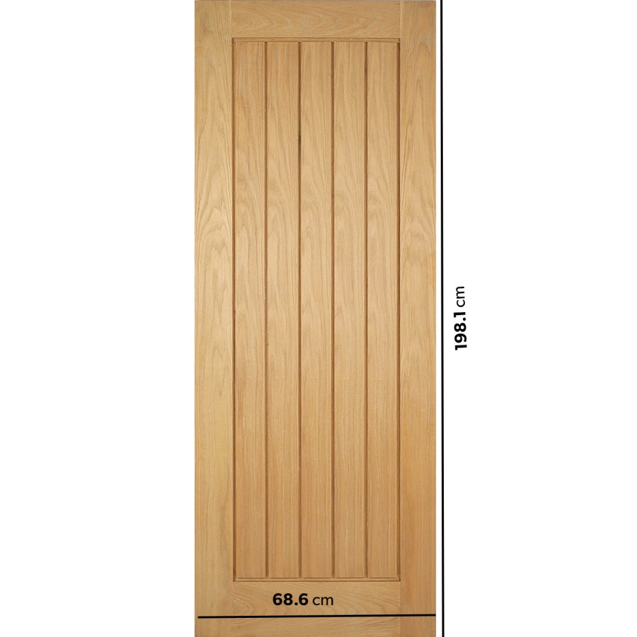 Internal Oak Cottage FD30 Fire Door - Pre-Finished - 1981 x 686 x 44mm - Mexicano - Dalby